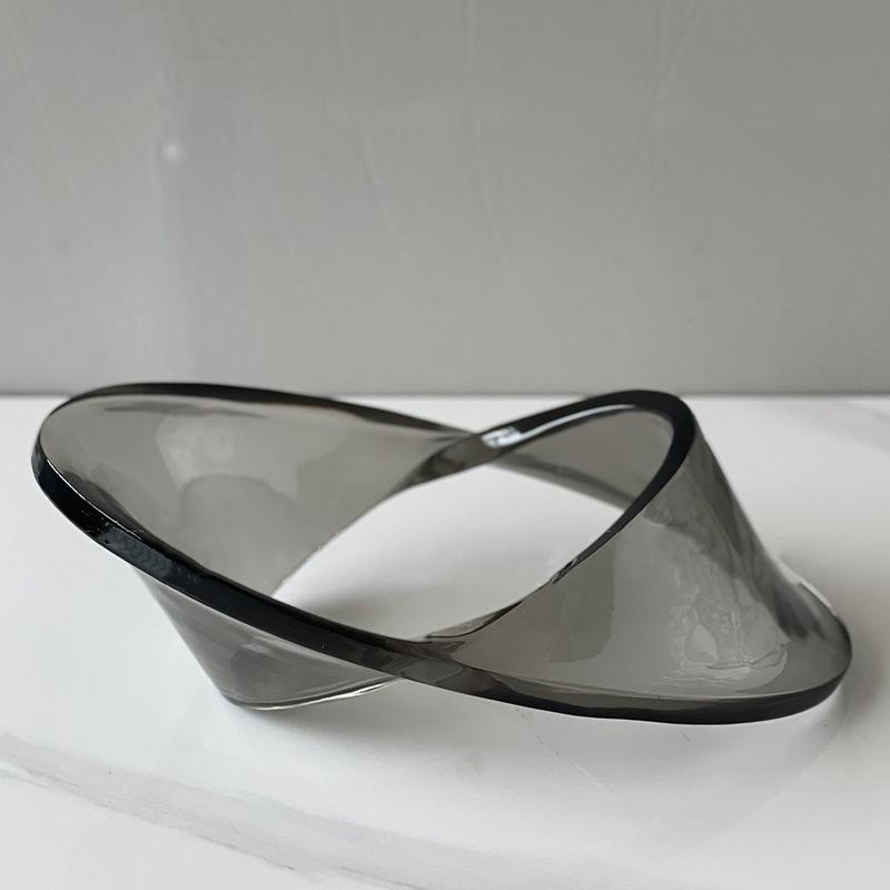 Transparenter Acryl-UFO Geometrischer Hohl-Dekorationsartikel Abstrakte Handarbeiten Dekorationsfiguren Heimdekoration