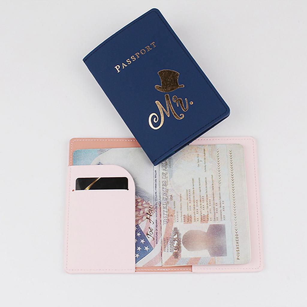 Simple Fashion Passport Cover Travel Passport Holder Wallet Gift PU Leather Card Case Cover Unisex