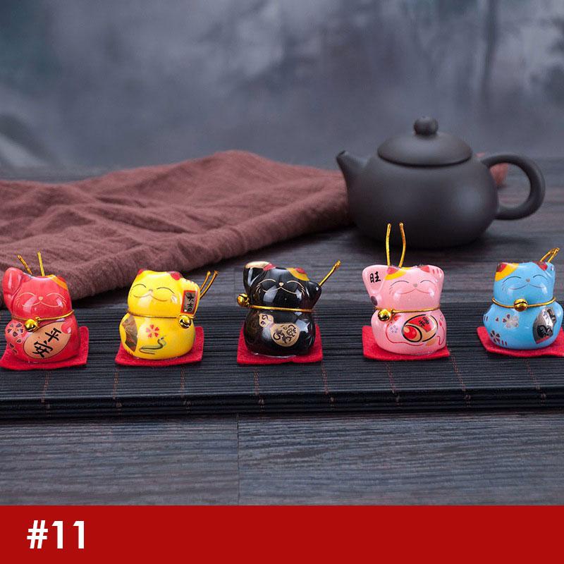 

5 шт./компл. Kawaii Lucky Cat Car Украшение Милый Кот Удачи Фэн-шуй Богатство Деньги Домашний Декор Подвеска Милые Женщины Авто Принадлежности