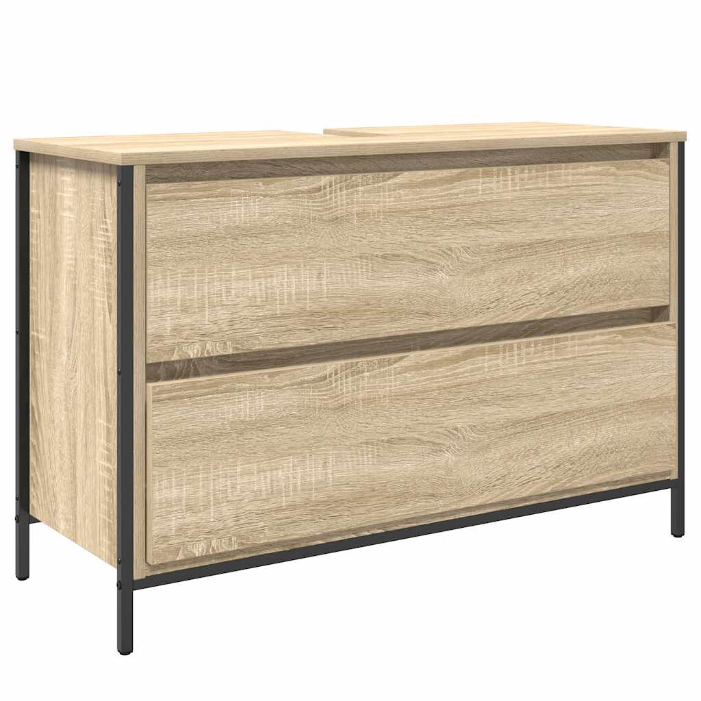 Washbasin Cabinet with Drawers Sonoma Oak