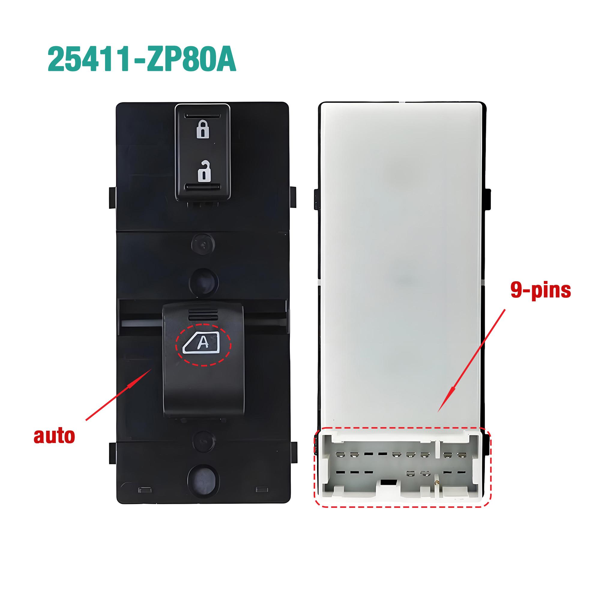 

25411-ZP80A 25411ZP80A For Nissan Pathfinder 2007 2008 2009 2010 2011 2012,Power Window Master Lifter Control Switch Button 25411-ZP80A