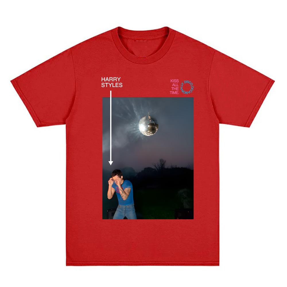 2026 New Album Kiss All The Time Tshirt Singer HarryStyle Graphic Printing Hip Hop pure Cotton Teeshirt Unisex HighQuality Top