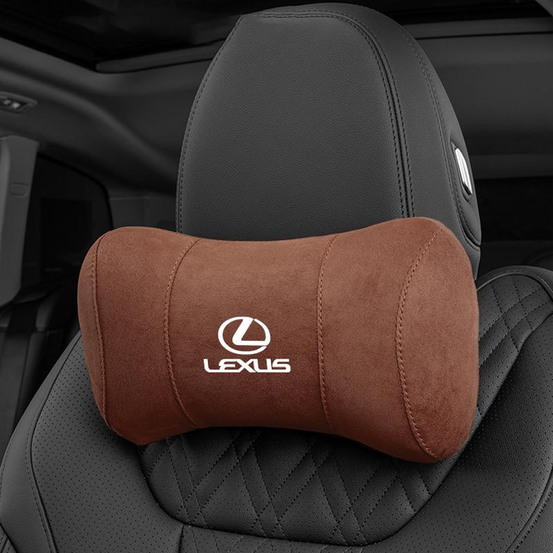 Car Seat Headrest Suede Neck Pillow For Lexus RX330 IS250 Ct200h ES300h RX350 IS300h Car Interior Removable Washable Headrest