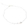 Handmade Moon Star Imitation Pearl Necklace with Zircon Accent for Women Stylish Collarbone Chain Gift Idea