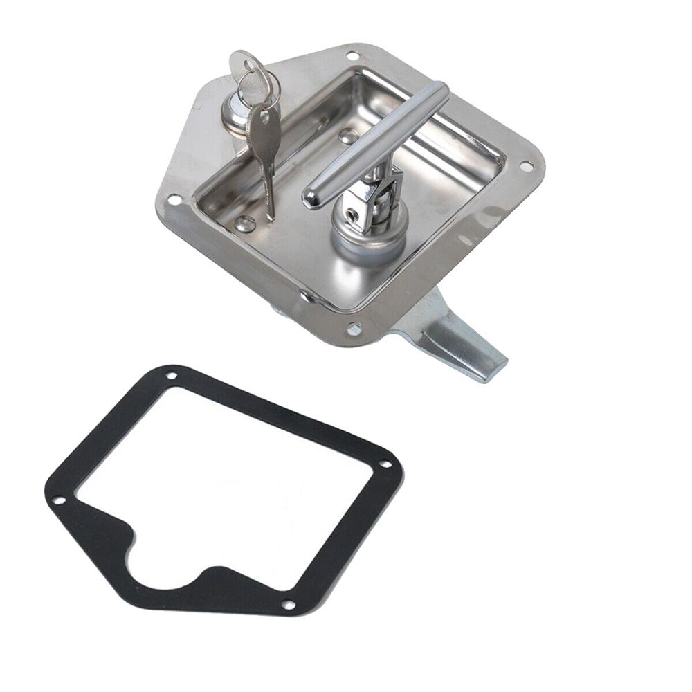 Panel Lock Duty Trucks Stainless Steel Recessed Paddle Handle Locks with Linkage T-folding Handle for Large Heavy Camper Trailer