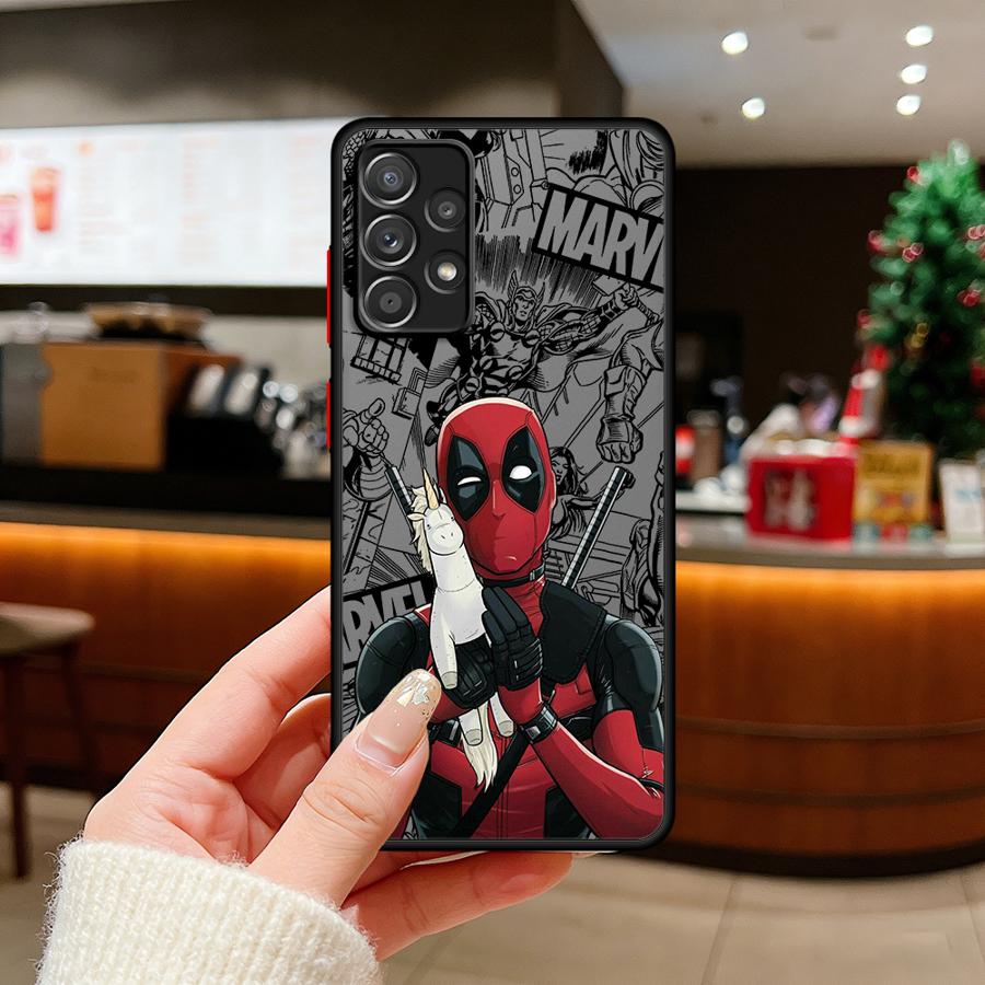 Case for Samsung Galaxy A52S A72 A54 A56 A55 A35 A17 A52 A73 A33 A34 A36 A53 A16 A15 A14 A23 Phone Cover Marvel Deadpool