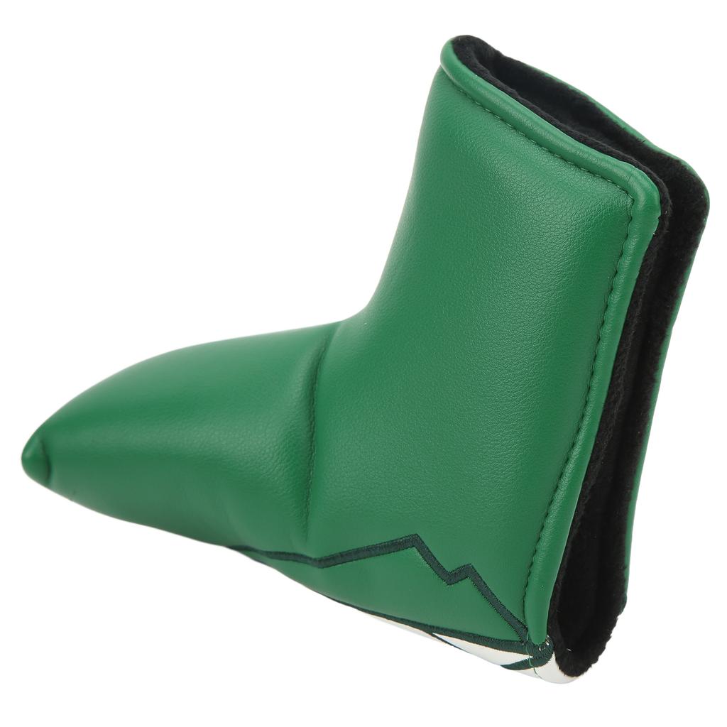 Golf Putter Headcover L Shaped Waterproof PU Golf Putter Head Cover Ideal Gift for Golfer Green