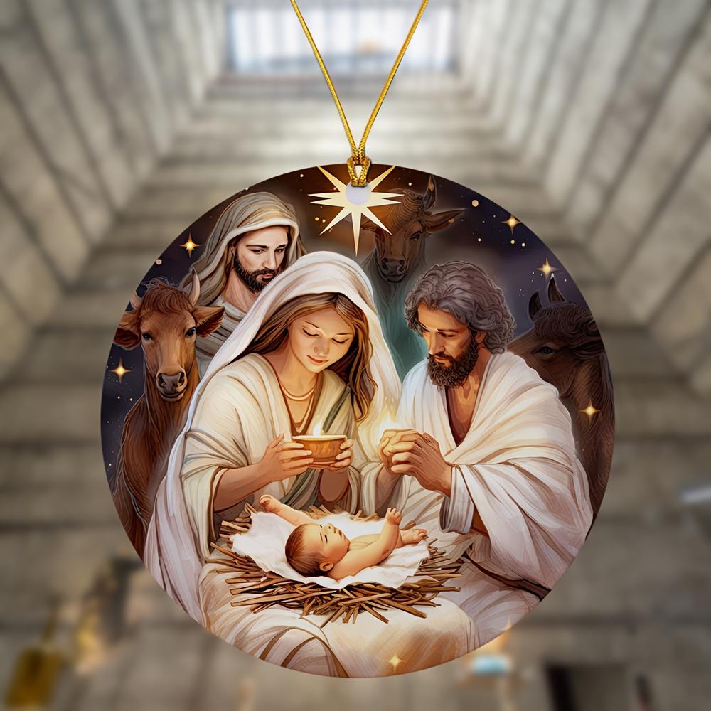 2D Flat Acrylic Christmas Decorations, Suitable for Indoor and Outdoor Decoration - No Batteries/electricity Required, P