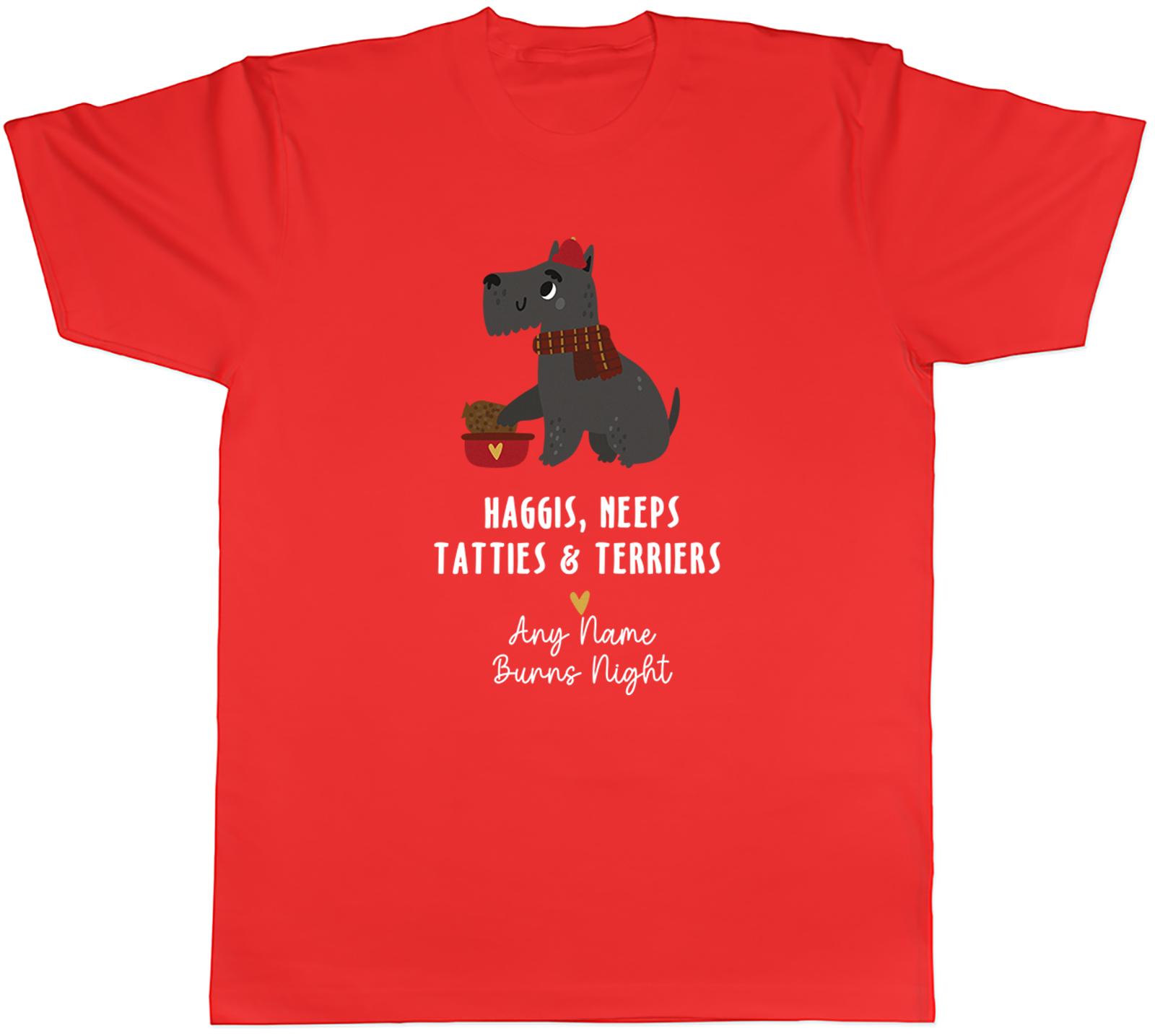 Personalised Burns Night Celebration Haggis Unisexs TShirt Tee Gift Top S