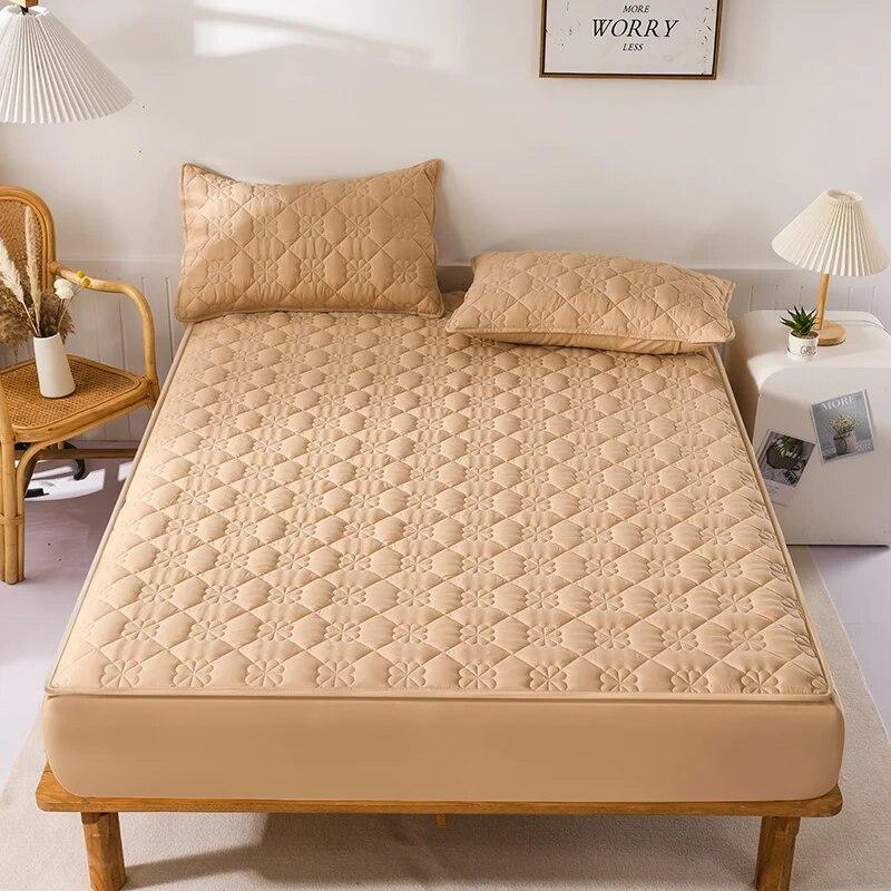 Vodotěsný tlustý vrchní polštář matrace Antibakteriální potah na matraci s elastickým pásem Prošívané přiléhavé prostěradlo