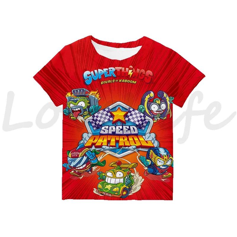 Kids SuperTings T Shirt Harajuku Boys Girls Cartoon Print T-shirts Summer Short Sleeve Children's Clothing Comfortable Tee Tops