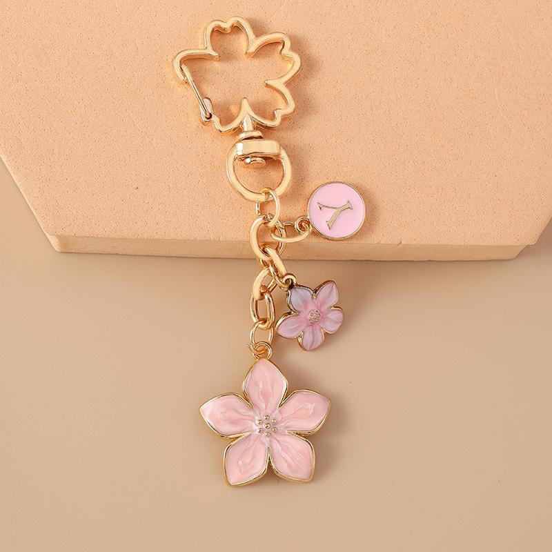 Fashion Colorful Flower Keychain for Car Key Women Men Handbag Pendant Key Rings Accessories DIY Jewelry Gifts