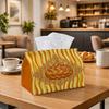 1pc Art Deco Bakery Tissue Box - Multi-functional Napkin Dispenser, Two Sizes Available Made of Durable Polyester, Decorated with Braided Bread Loaf,
