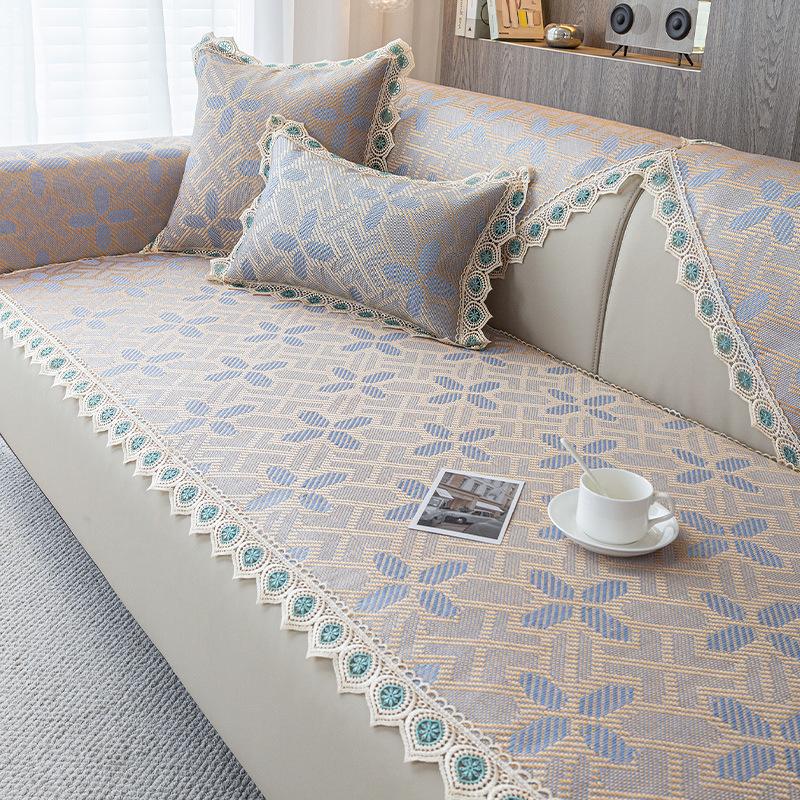 

Summer Sofa Cushion Light Luxury High Sense Non-Slip Ice Rattan Seat Cushion Backrest New Sofa Cover Cover 70*70cm