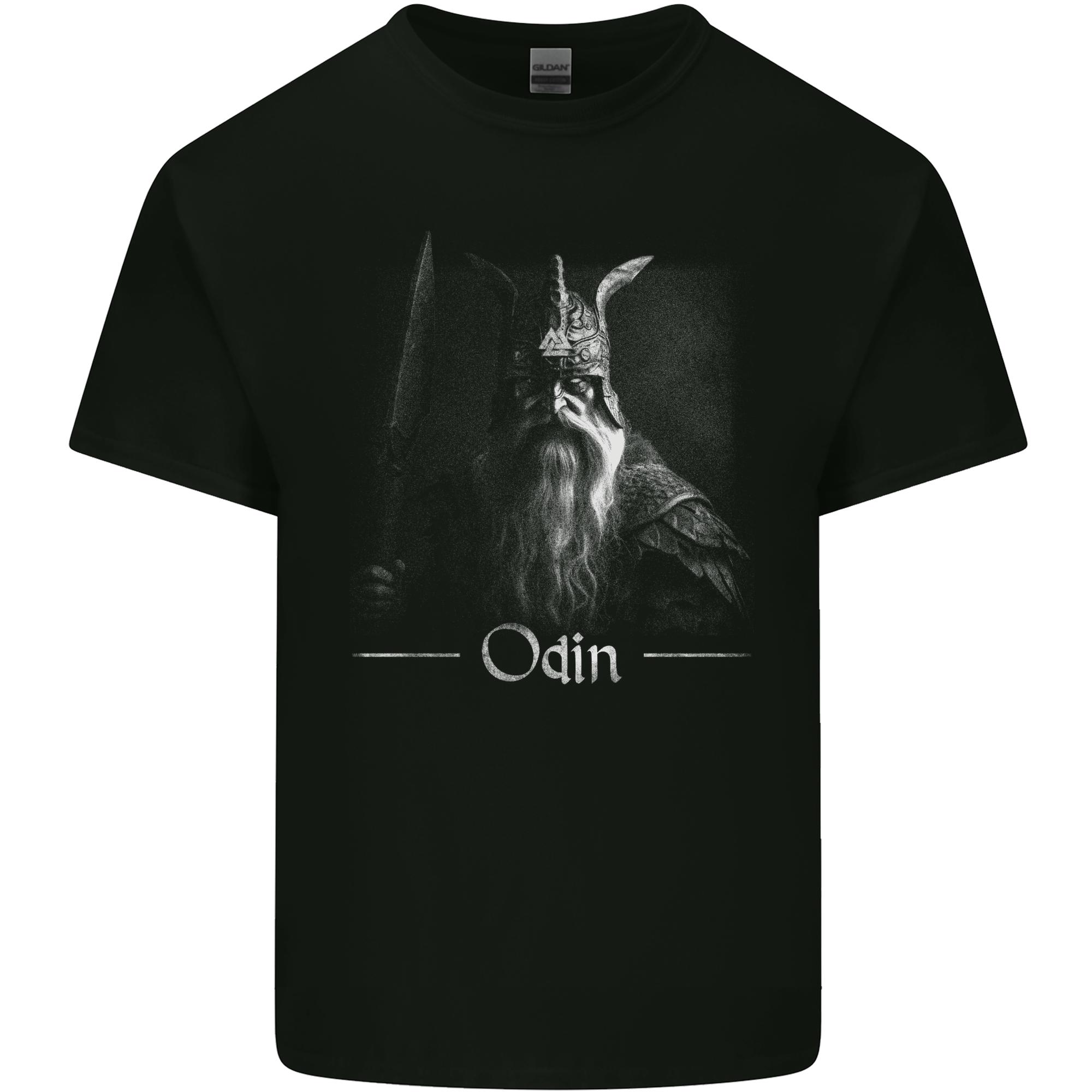 Odin With Valknut Symbol Viking Norse Warrior Unisexs Light Cotton TShirt S