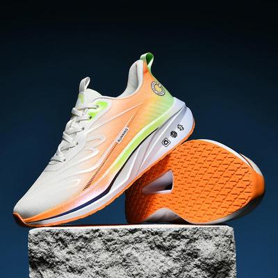 Men's Plus Size Ultralight Carbon Plate Running Shoes - Breathable, Shock Absorbing, Soft Sole Racing Shoes
