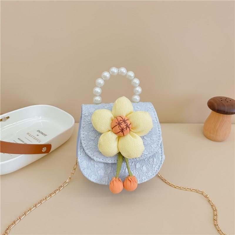 Fresh Flower Children's Bag 2025 Autumn New Chain One Shoulder Crossbody Bag Fashion Portable Decorative Bag
