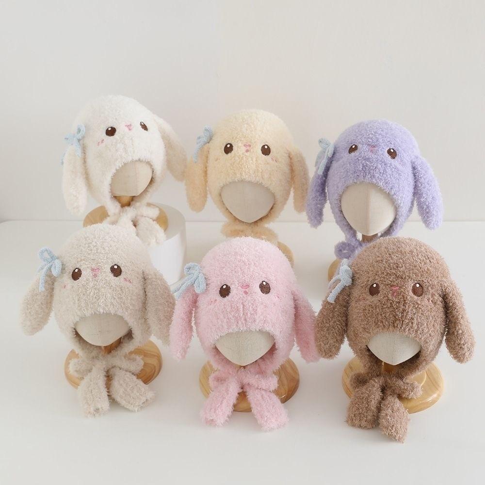 Windproof Long-eared Rabbit Kid's Hat Toddler Caps Ear Protection Hat Beanie Hat  for Boys Girls