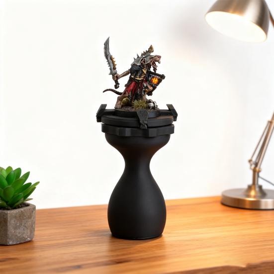 3D Printed Painting Handle Ergonomic Design Miniature Model Figure Support Paint Station with Rotating Top Platform