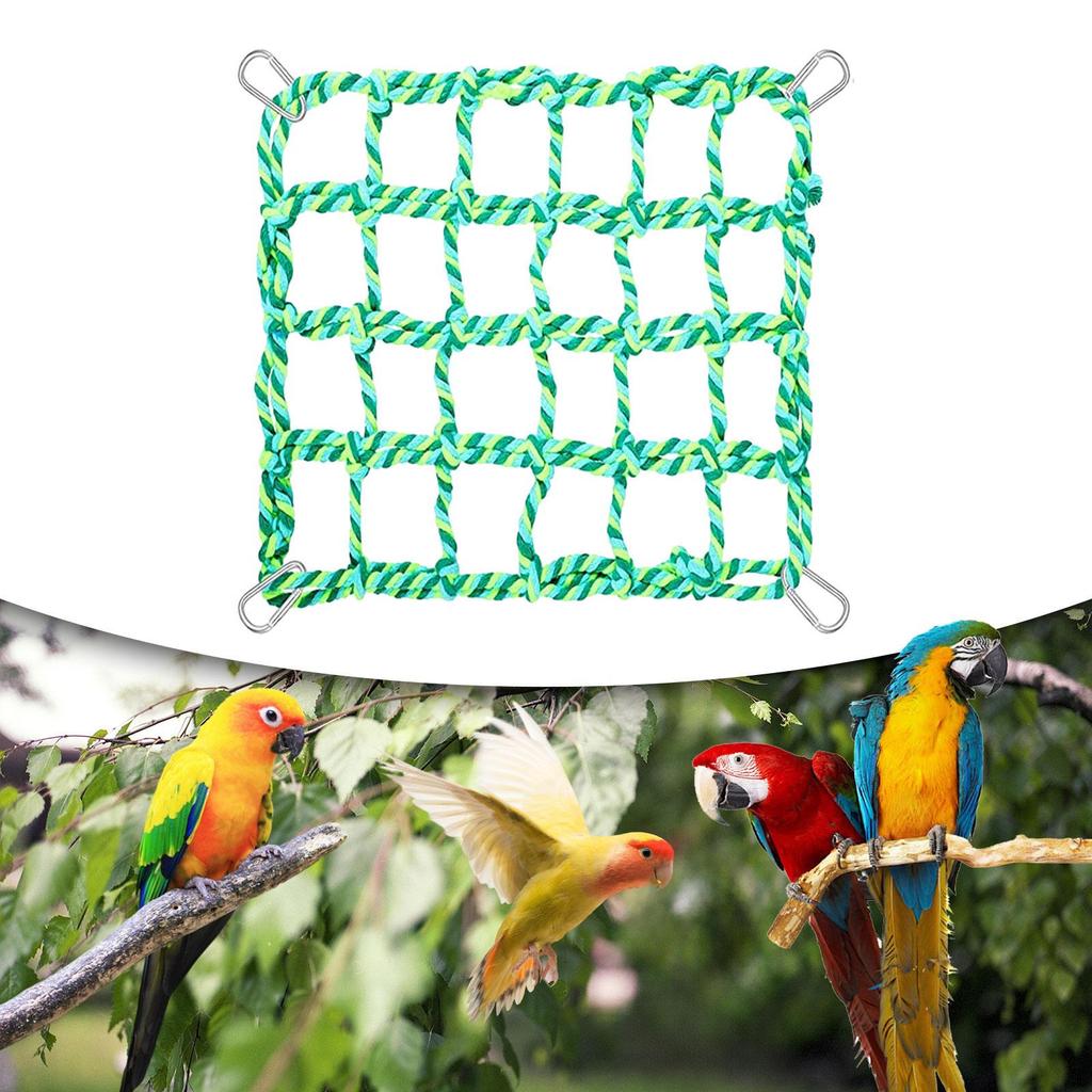 Bird Rope Net Pet Hanging Hammock,Activity Toy,Play,Bird Ladder Bridge Rat Climbing