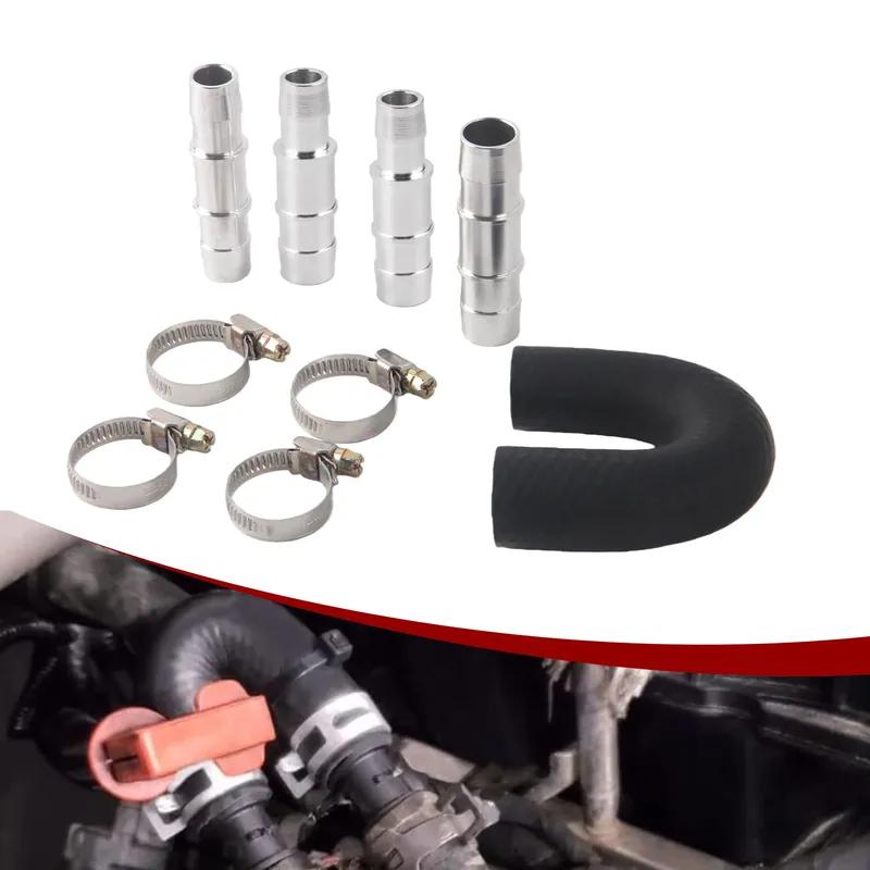 626-001 Billets Aluminum Engine Heater Core Bypass Kit with 5/8' 3/4' Hose Diameter Compatible with Most Common Heater Hoses