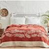 Home Leaf Terracota Single Cotton Blanket