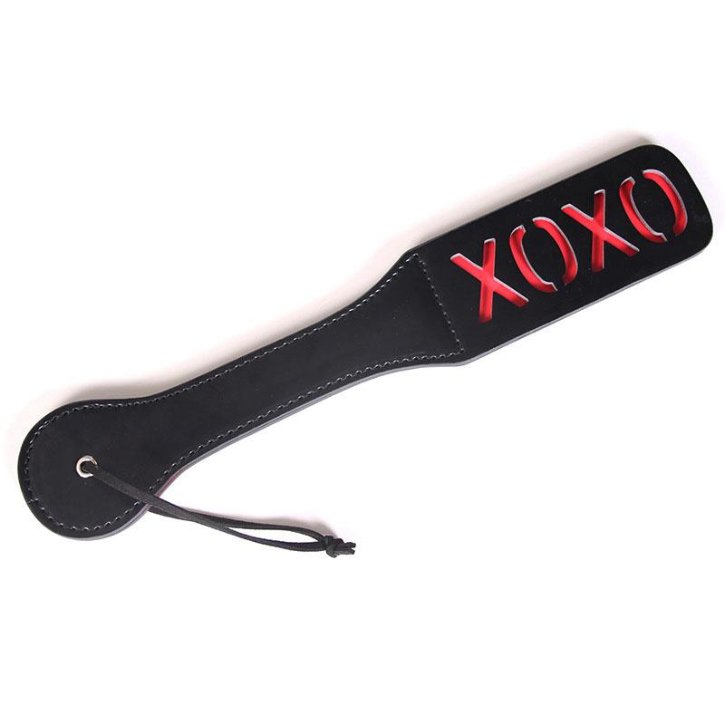 pattern Printed BDSM Paddle Unique Design Soft Leather Material Ideal for BDSM Interaction and Other Intimate Scenes