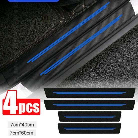 Car Sticker Door Plate Sill Scuff Cover Anti-Scratch Protector Strip Accessories