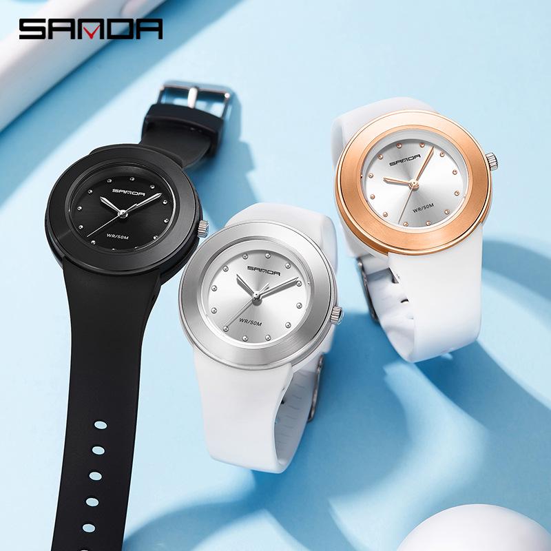 Sanda Trendy Waterproof Quartz Watch for Teens - Lightweight, Simple, Casual Wristwatch for Students