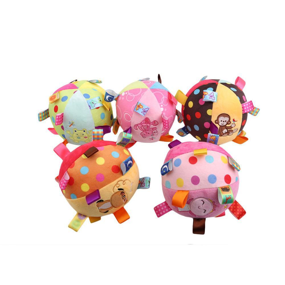 Colorful Children Ring Baby Ball Bell Music Cloth Sense Learning Toy Educational Cotton Hand Grab Ba
