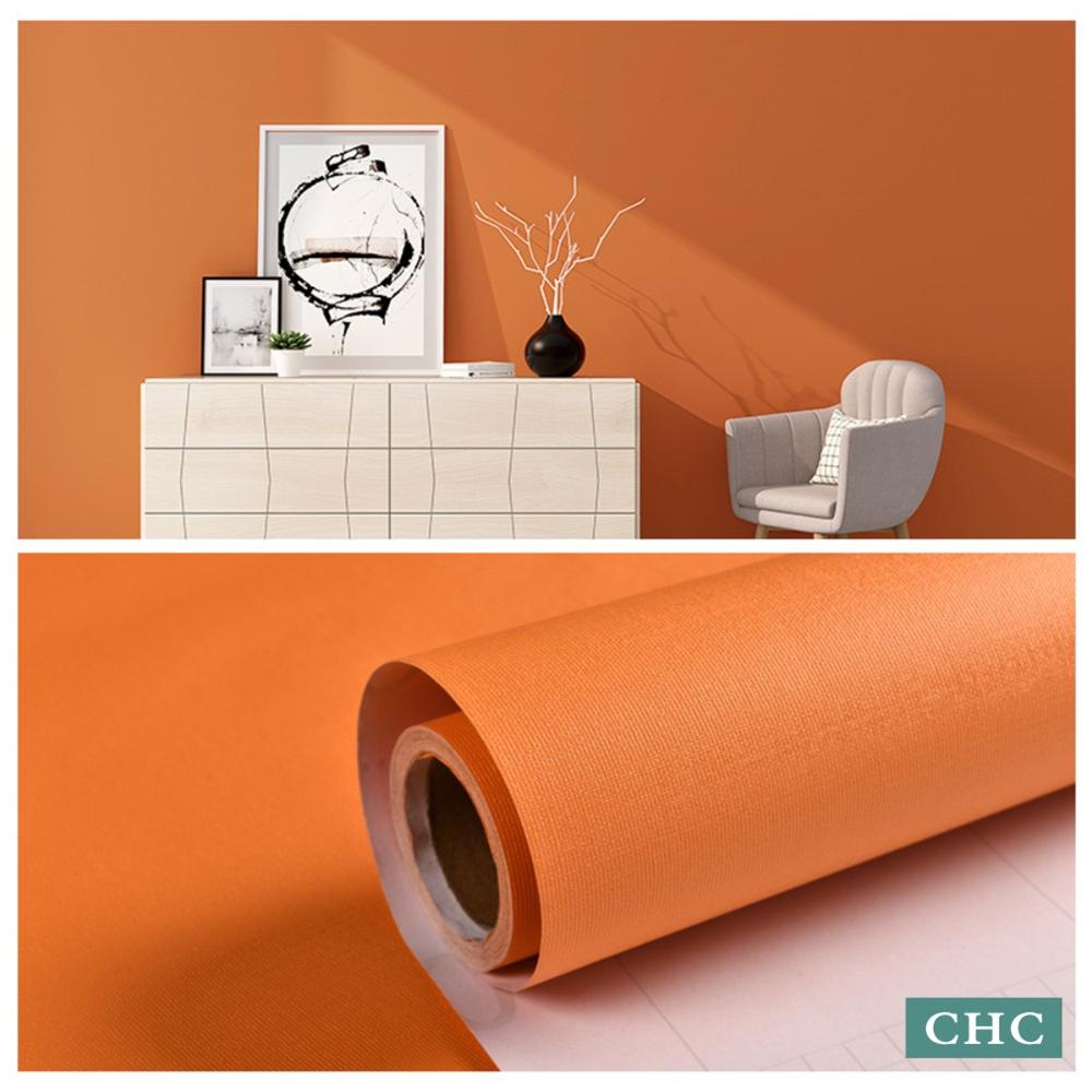 80cm Macaron PVC Self Adhesive Wallpaper Removable Solid Color Vinyl Wall Sticker - Home Decor Bedroom Furniture Contact Paper DIY