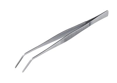 HOZAN 300mm with Knurling and Curved Tips PP-142 Tweezers, Long, Anti-Slip