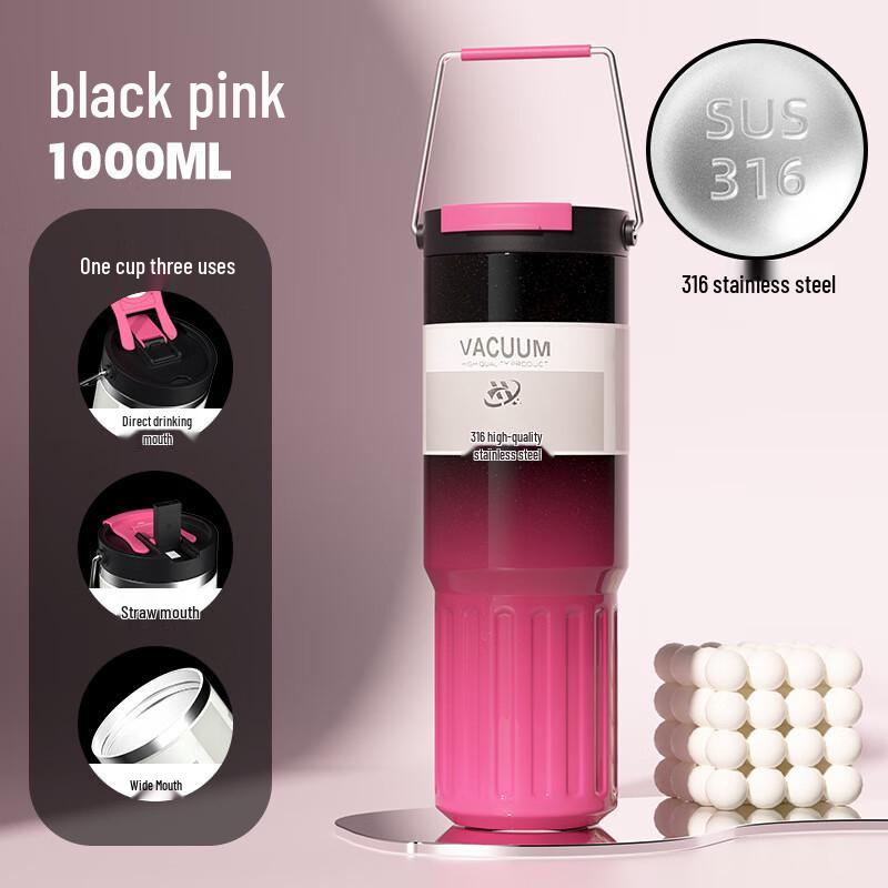 Shangqi Gradient Barbie Pink Insulated Stainless Steel Tumbler