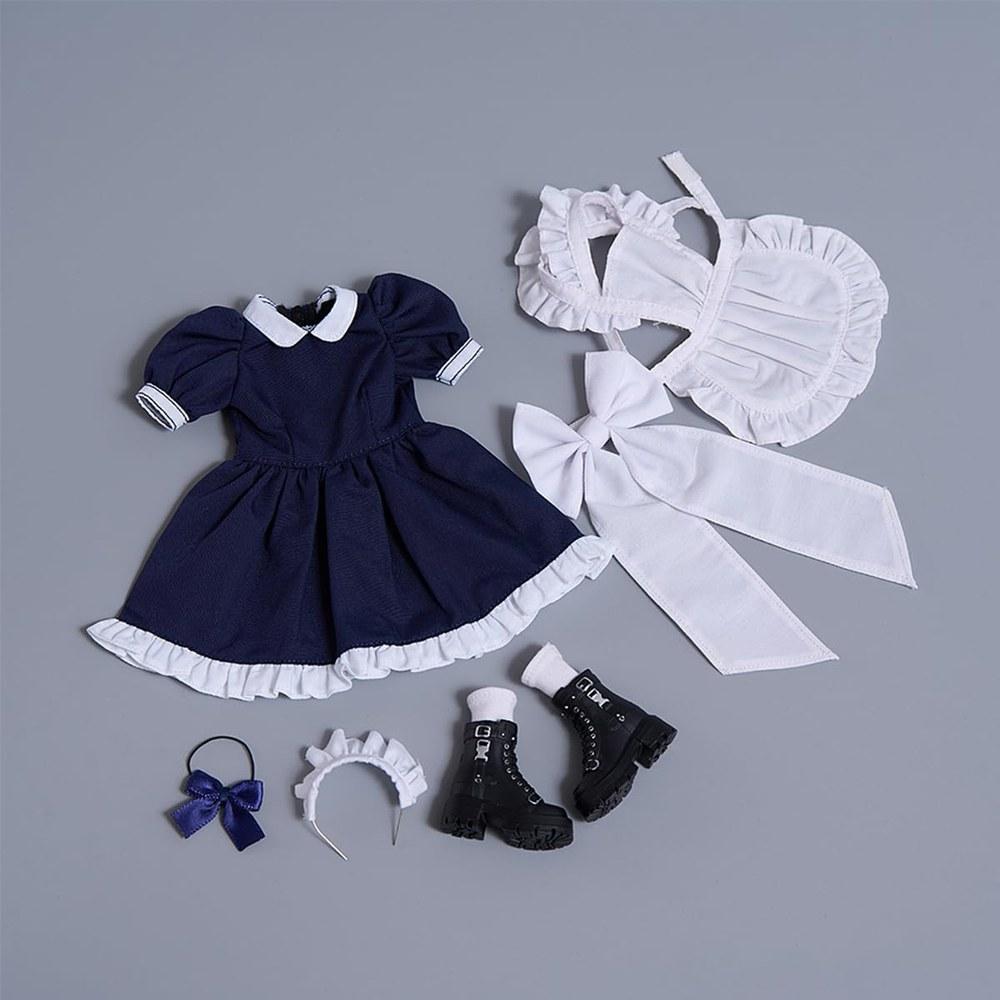 HiPlay 1/6 Female Soldier Maid Lolita Dress Set CD083D Short Blue Dress for Female Figures