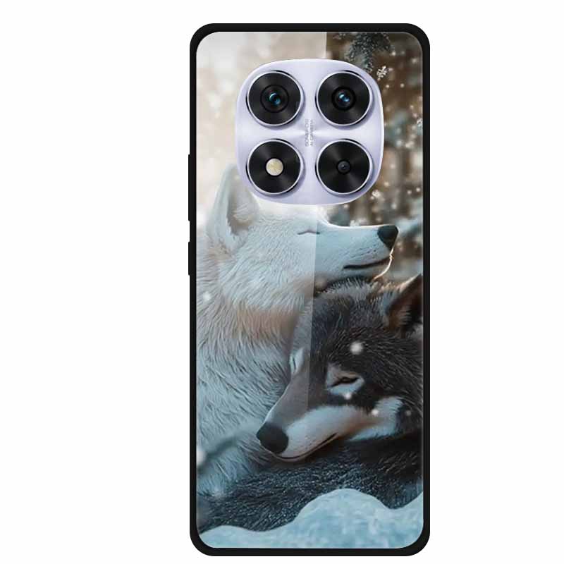 Tempered Glass Case For Redmi Note 14 Pro Coque 14Pro Flowers Phone Cases For Xiaomi Redmi Note14 Pro Hard Back Cover Case Funda