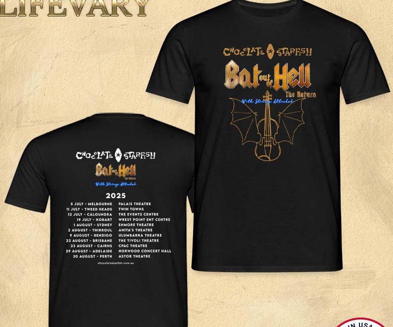 Bat Out Of Hell Merch The Return 2025 Tour T-ShirtTshirt Unisex T-Shirt XXL