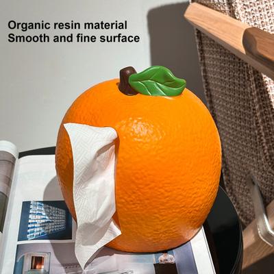 Taschentuchbox mit süßer Orangenform-Spender Glatte Oberfläche Sicherer Taschentuchhalter Ideal für Zuhause und Auto