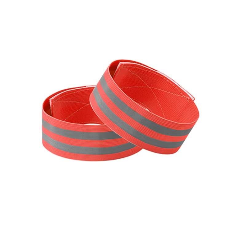 High Reflective Bands Elastic Armband Wristband Ankle Straps 2/4Pcs Safety Reflector Tape Motorcycle Clothing For Night Biking
