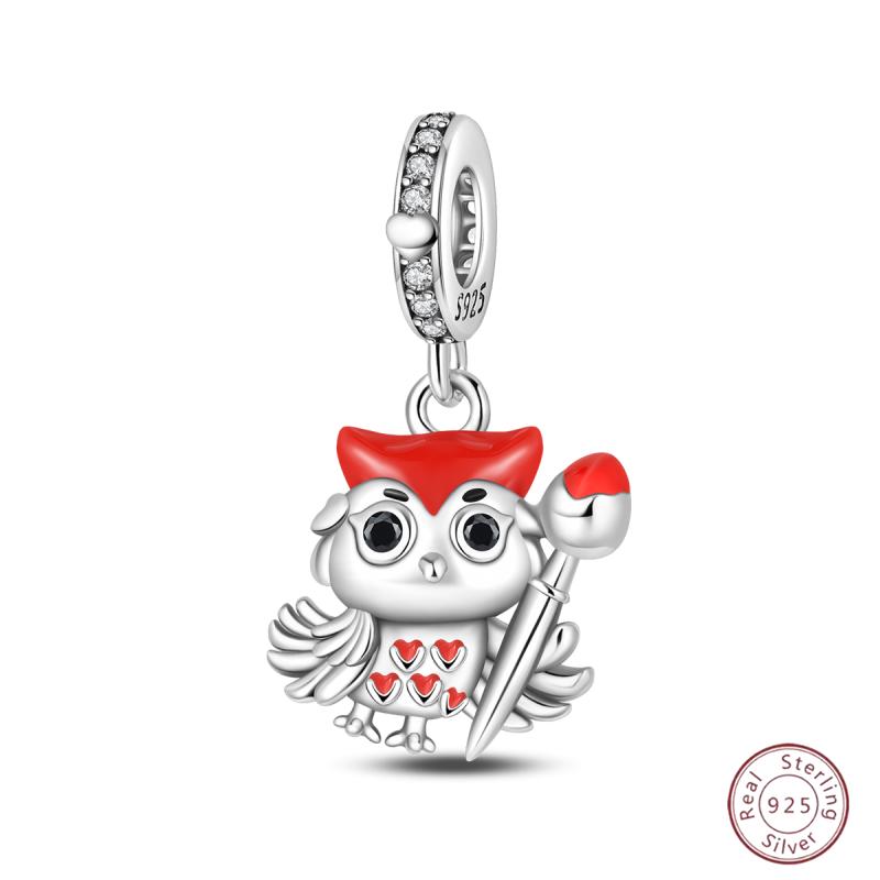 Copper Firefly Cute Cats And Dogs Beaded Pendant Suitable For Original Charms Bracelet Diy Exquisite Women Jewelry