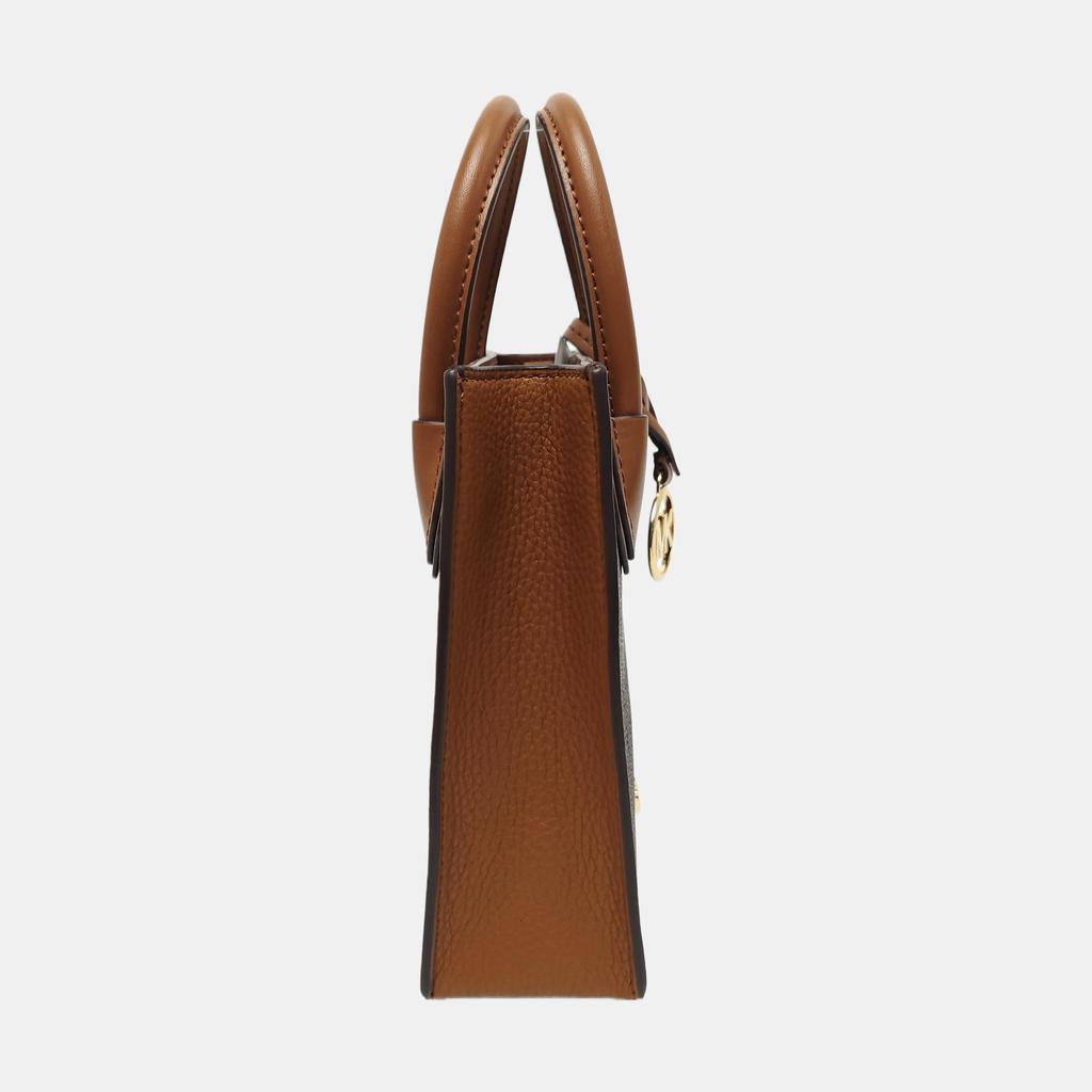 [Pre-Owned] Mercer Mini Brown Coated Canvas Monogram Crossbody Bag - Excellent #1L3OOT6