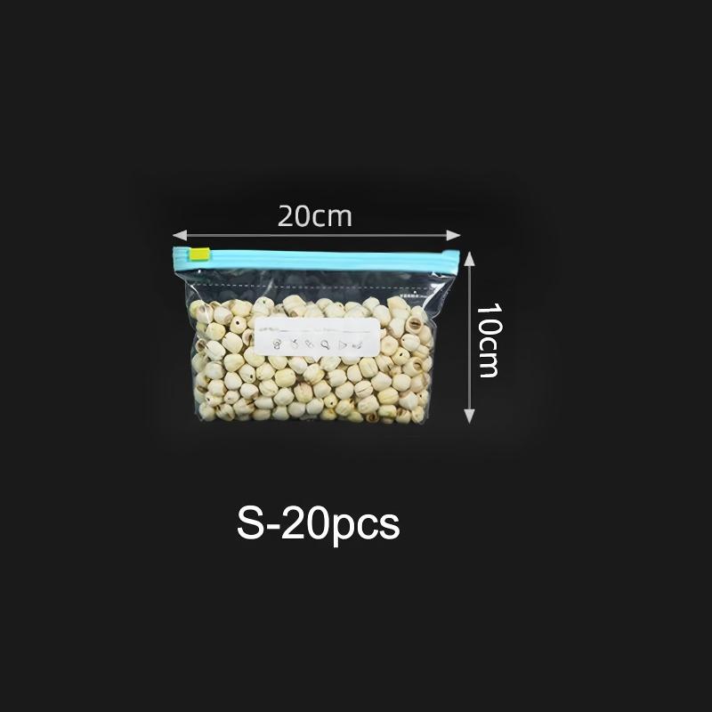 Zip Lock Food Storage Bags, Thick Freezer Bags For Fridge, Microwave Safe, Reusable, Suitable For Organizing (3 Sizes)
