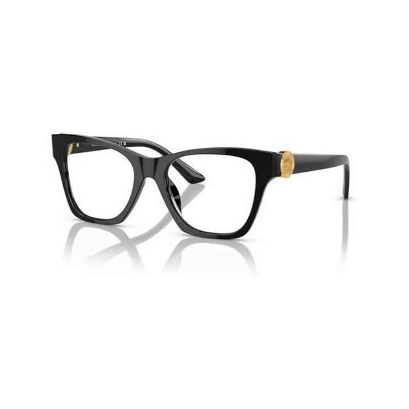 Versace Pattern decoration acetate frame square optical frame women's black 4915538 VE3341UGB1-Black 52