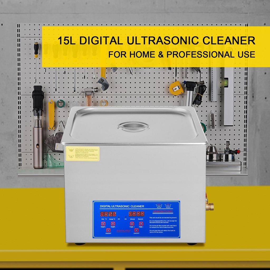 15L Ultrasonic Cleaner with Timer Heating Machine Digital Sonic Cleaner