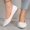 Scarpe casual da donna a punta, a punta piatta, con tacco basso, nuovo stile