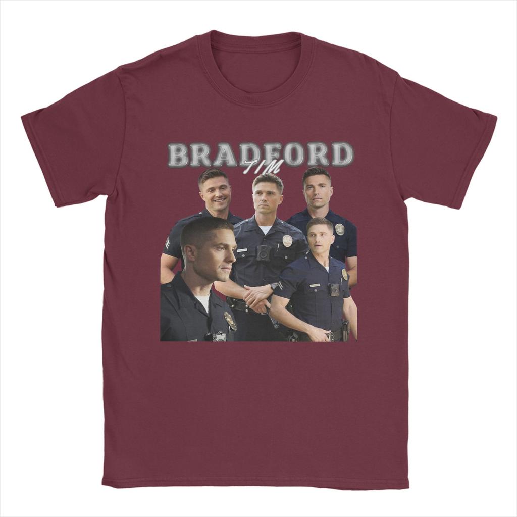 Mens Tim Bradford Eric Winter The Rookie T Shirt Pure Cotton Clothes Leisure Short Sleeve O Neck Tees Original TShirts