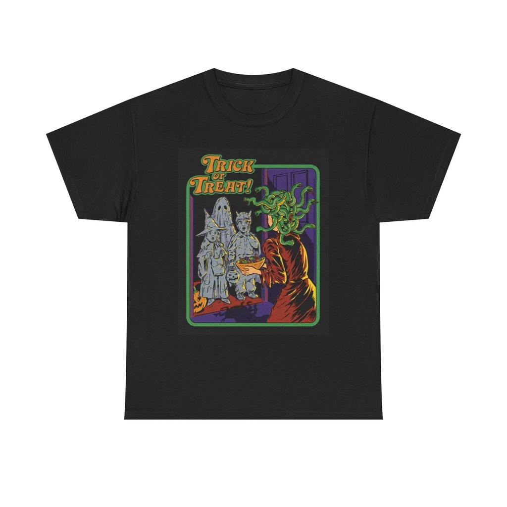 Herren- und Damen-T-Shirts Trick Or Treat Grafik