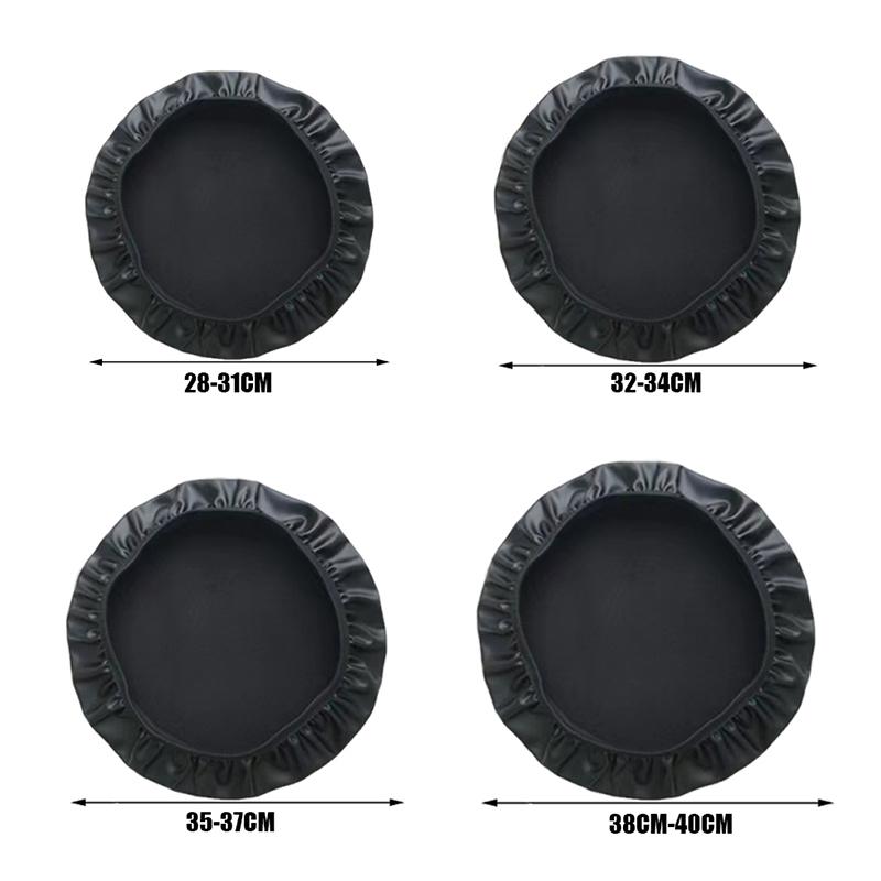 1PC Waterproof Round Stool Cover Pu Leather Elastic Bar Stool Covers All Inclusive Rotating Chair Slipcover Home Hotel Decor