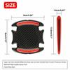8X Red Car Door Handle Bowl Protector Film Reflective Strip Anti Scratch Sticker