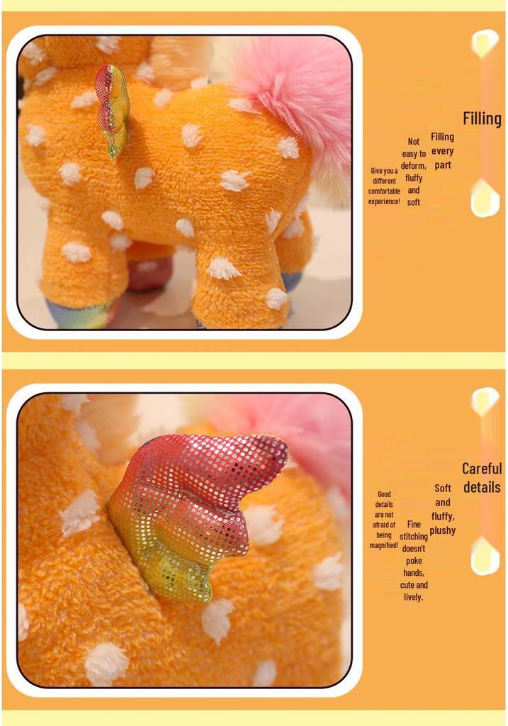 Sun Rainbow Pegasus Unicorn Plush Doll for Kids - Soothing Bedtime Gift for Boys and Girls