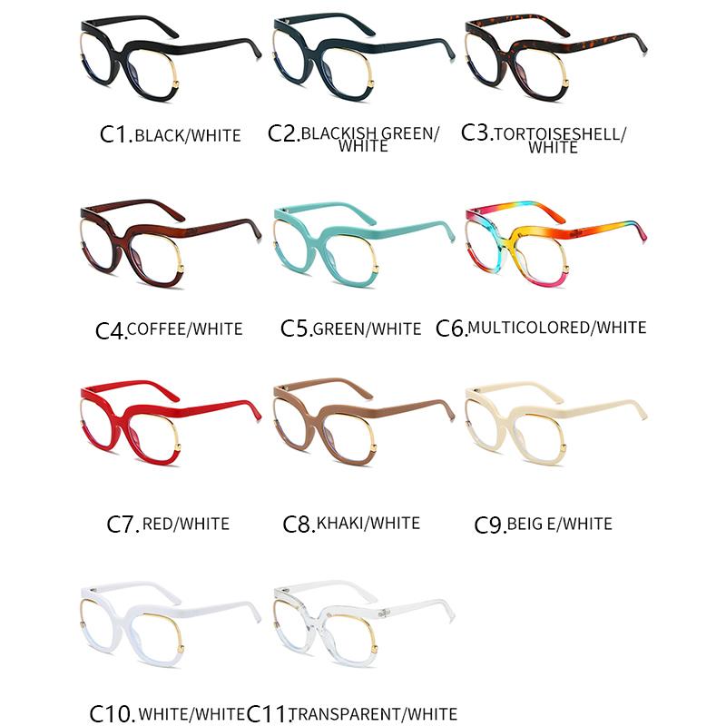Anti Blue light Glasses Women Men Blue Light Blocking Eyeglasses Lady Oversized Round Frame Computer Eyewear
